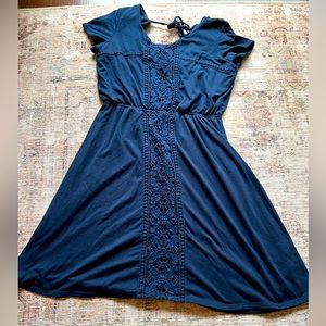 Navy blue crochet Maurice’s dress